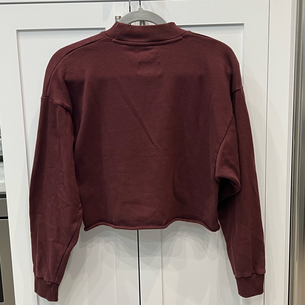 American Eagle Cropped Long Sleeve Sweatshirt - Picture 4 of 8